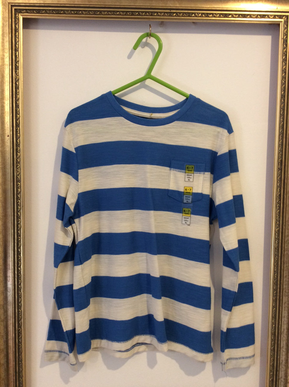 Pre-loved M&S Blue/White Top 6-7y