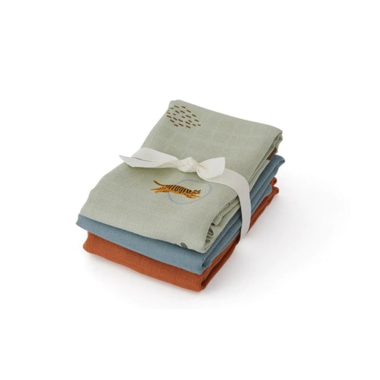 Muslin Square - Tiger - Pack of 3