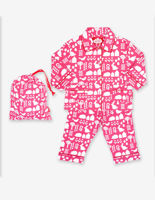 Pink Garden Brushed Cotton Pyjamas