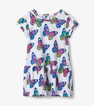Spring Sky Butterfly Toddler Gathered Dress