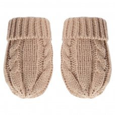 Coffee Cable Knit Mittens