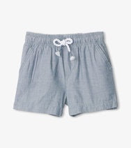 Chambray Baby Woven Shorts Grey