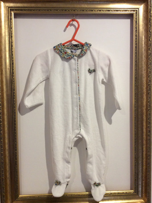 Pre-loved Absorba Bow Sleepsuit 12m