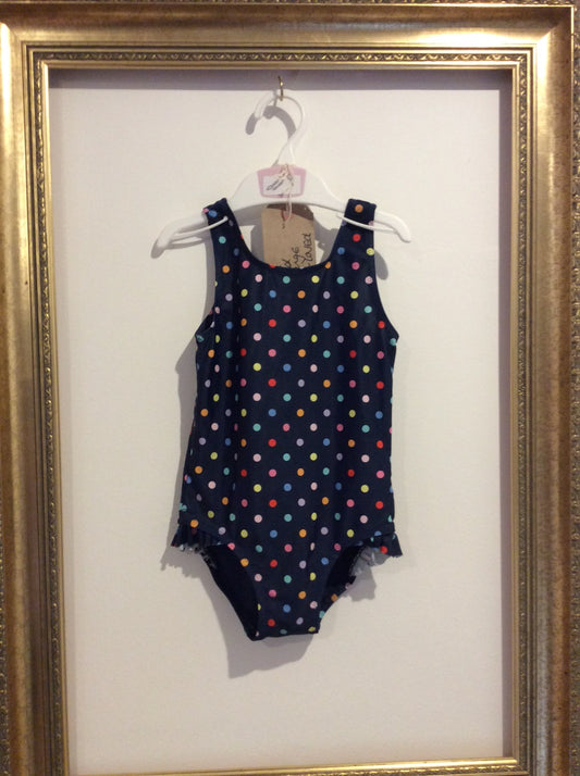 Pre-Loved Next Dotty Swimming Costume 2-3y