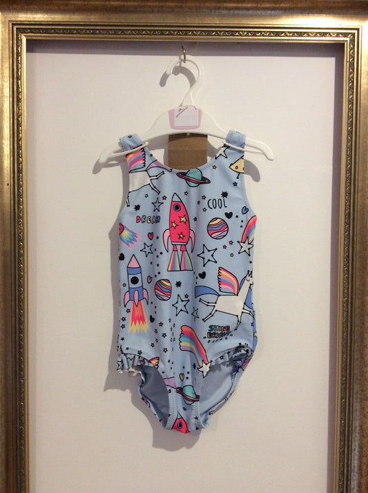 Pre-Loved Next Unicorn & Space Swimming Costume 2-3y