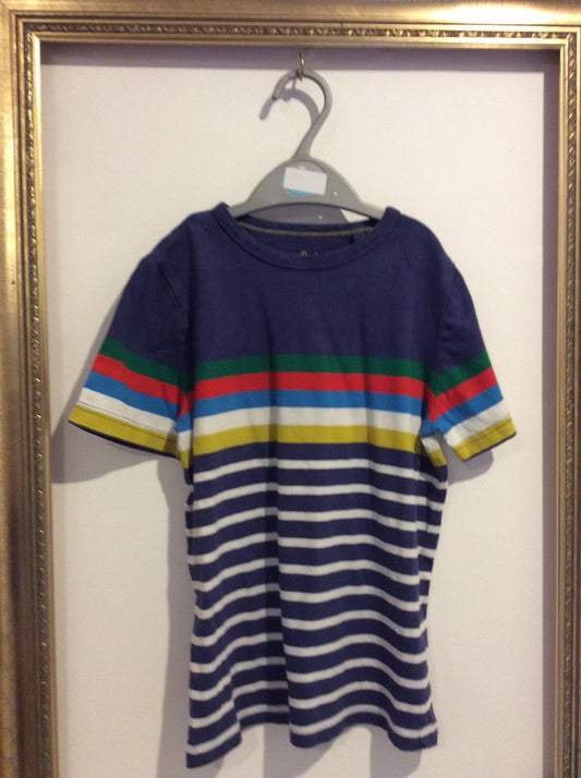 Pre-Loved Boden Striped T-Shirt Navy 6-7Y
