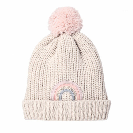 Rainbow Knitted Hat 7-10 years