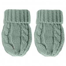 Sage Cable Knit Mittens